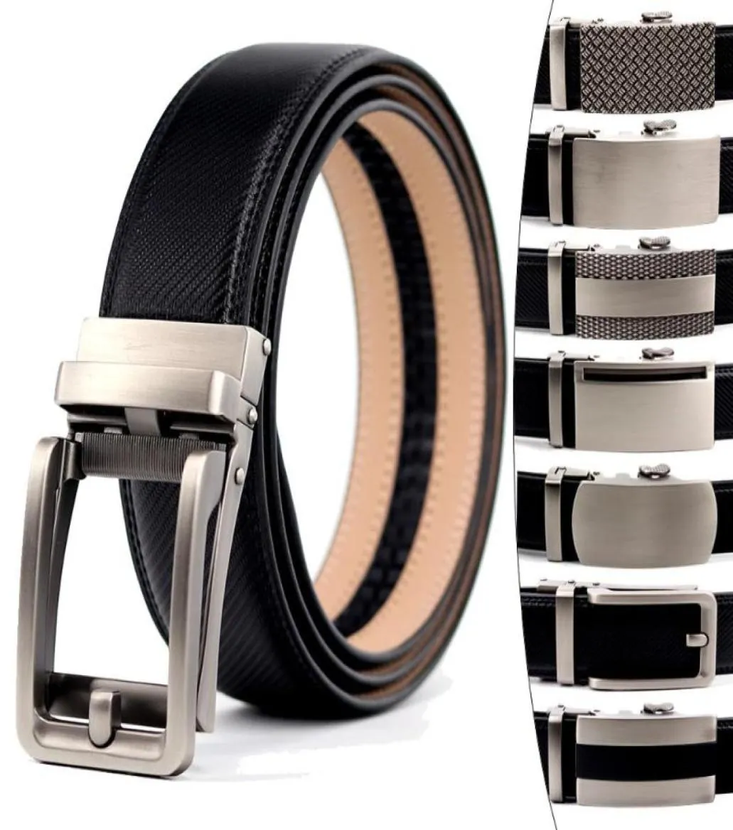 Belts 2021 Style Brand Simple Casual Men039S Leather Belt Belt Designer Luxury Cowhide Ratchet Ratchet High Quality Alloy Automatic Buckle3136539