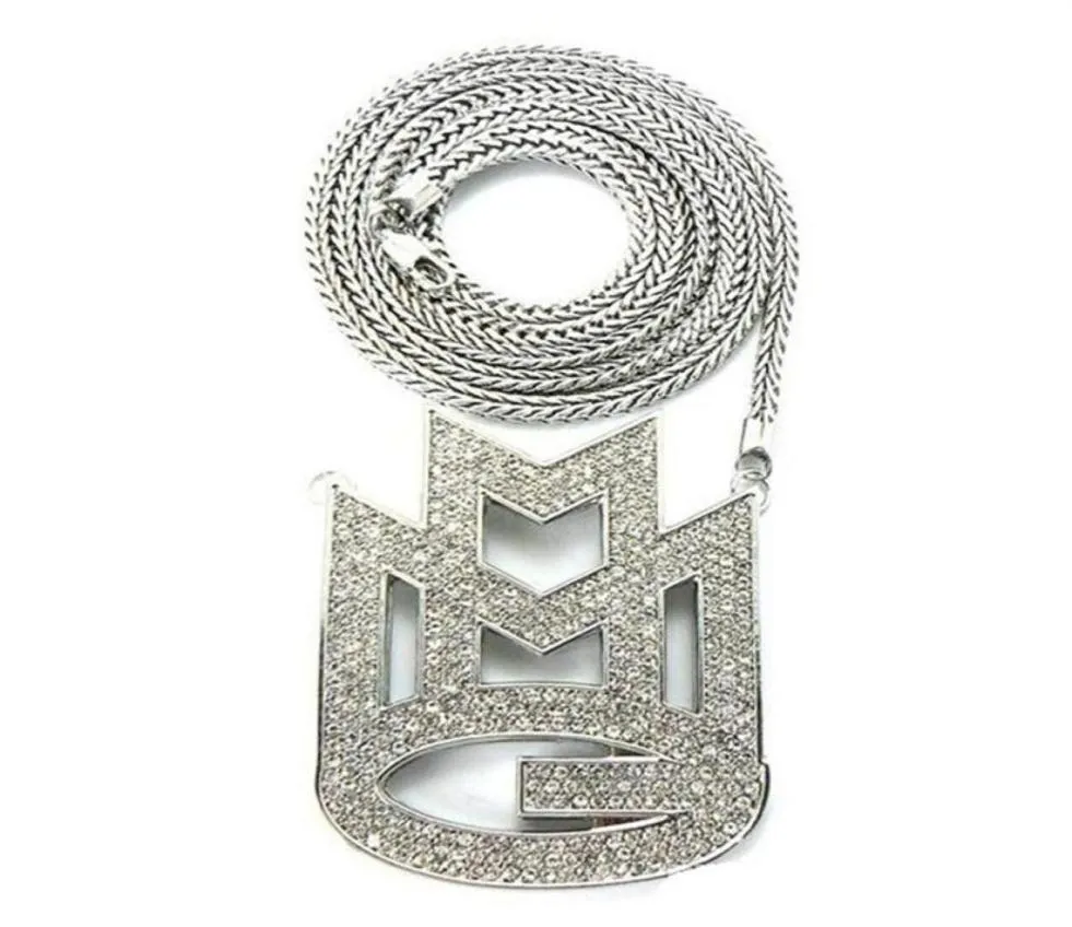 Cara Ny Iced Out Maybach Music Group MMG Pendant 36 Franco Chain Maxi Necklace Hip Hop Necklace Emen039s Chokers Neckla257K39976863