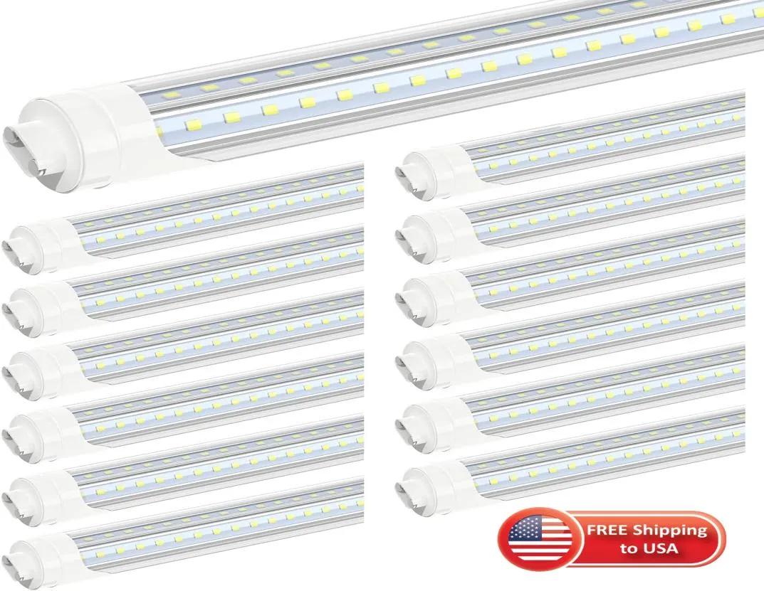 r17d 8ft039 v shaped Cooler Lighting 4ft 5ft 6ft 8ft T8 Tube Light High Lumens Led Fluorescent Lamp AC85265V F96T12DWHO T88700132