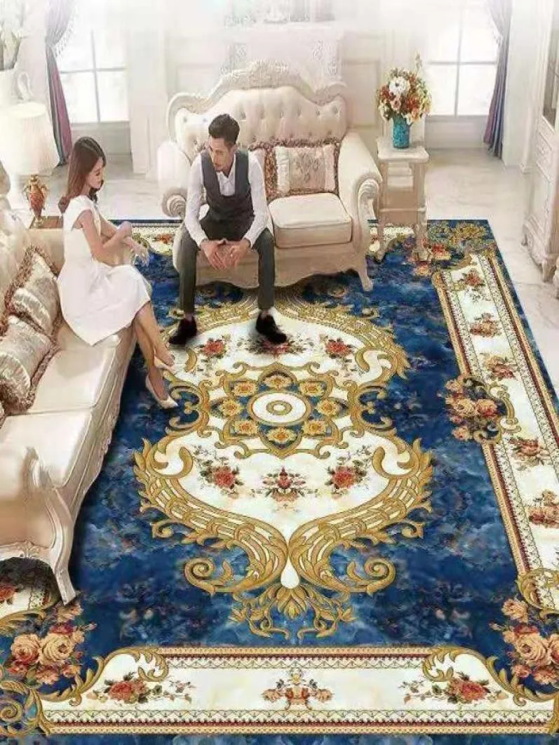 Tapis luxueux Style européen grand pour salon chambre tapis de luxe décor à la maison tapis El couloir grand tapis de solRug1322701