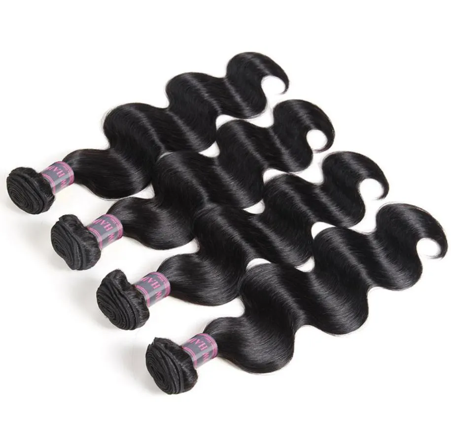 Ishow Brésilien Corps Vague Vierge Cheveux Humains Bundles Trames Péruvienne Malaisienne Indien Extensions de Cheveux pour Femmes Tous Âges Jet Noir 88472892