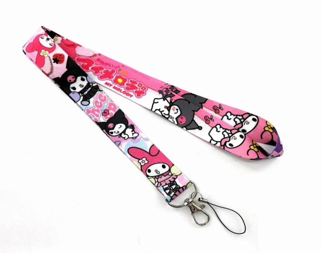 Cartoon Cinnamoroll My Melody Anime Lanyard For Keys ID Card Gym Mobiltelefonband USB Badge Holder Diy Hang Rope Lariat Keychai3345319