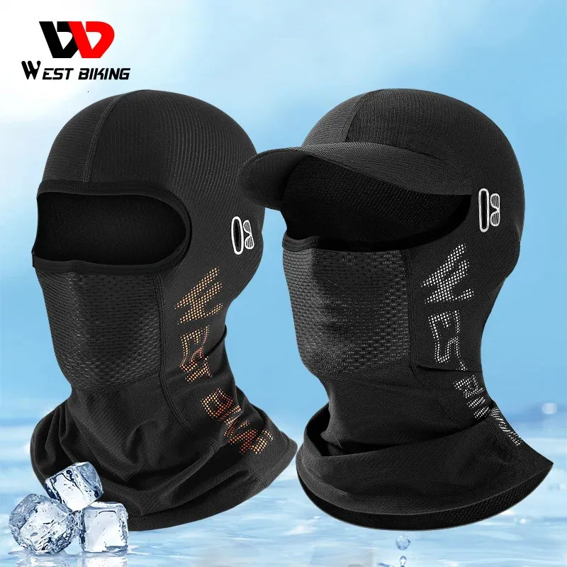 Kierowanie na zachód Summer Motorcycle BALACLAVA Rower Rower Fishling Ochrona przeciwsłoneczna Cool Hat Odporność na twarz pokrywę wiatroodporną termiczną czapkę 240102