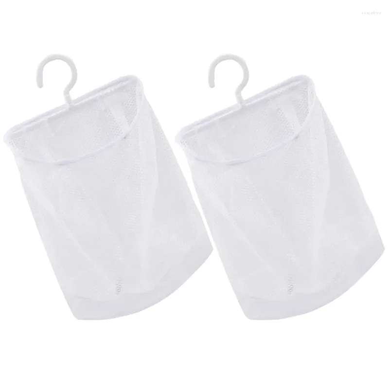 Storage Bags 2Pcs Hanging Grocery Mesh Bag Kitchen Net Pouch Vegetable For Sundries