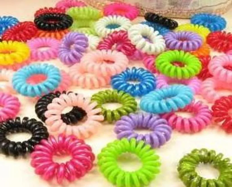 500 pièces, fil de téléphone coloré, bandeau pour cheveux, ring012346619858