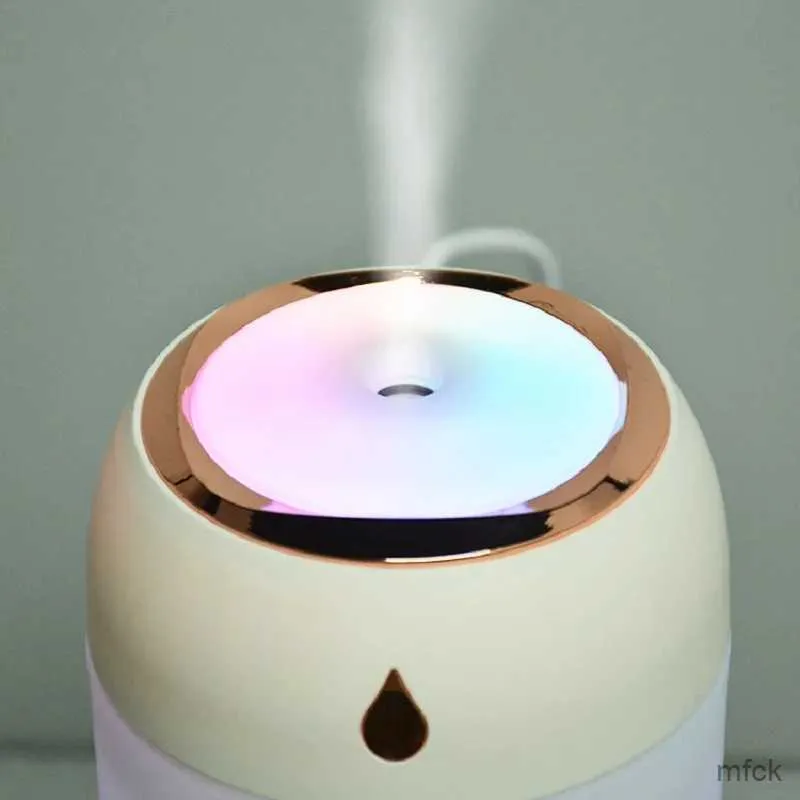 Humidifiers 330ml Portable Mini Electric Air Humidifier USB Humidifier Cool Mist Maker Oil Aroma Diffuser With Colorful LED Lamp