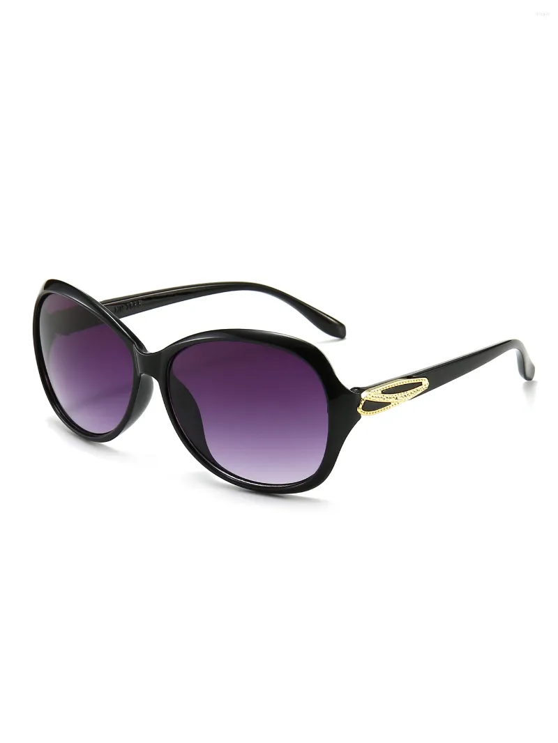 Sonnenbrille Ein Paar PC-Damen-Brillen mit großem Rahmen, elegant, kreisförmig, UV-beständig, exquisite Accessoires