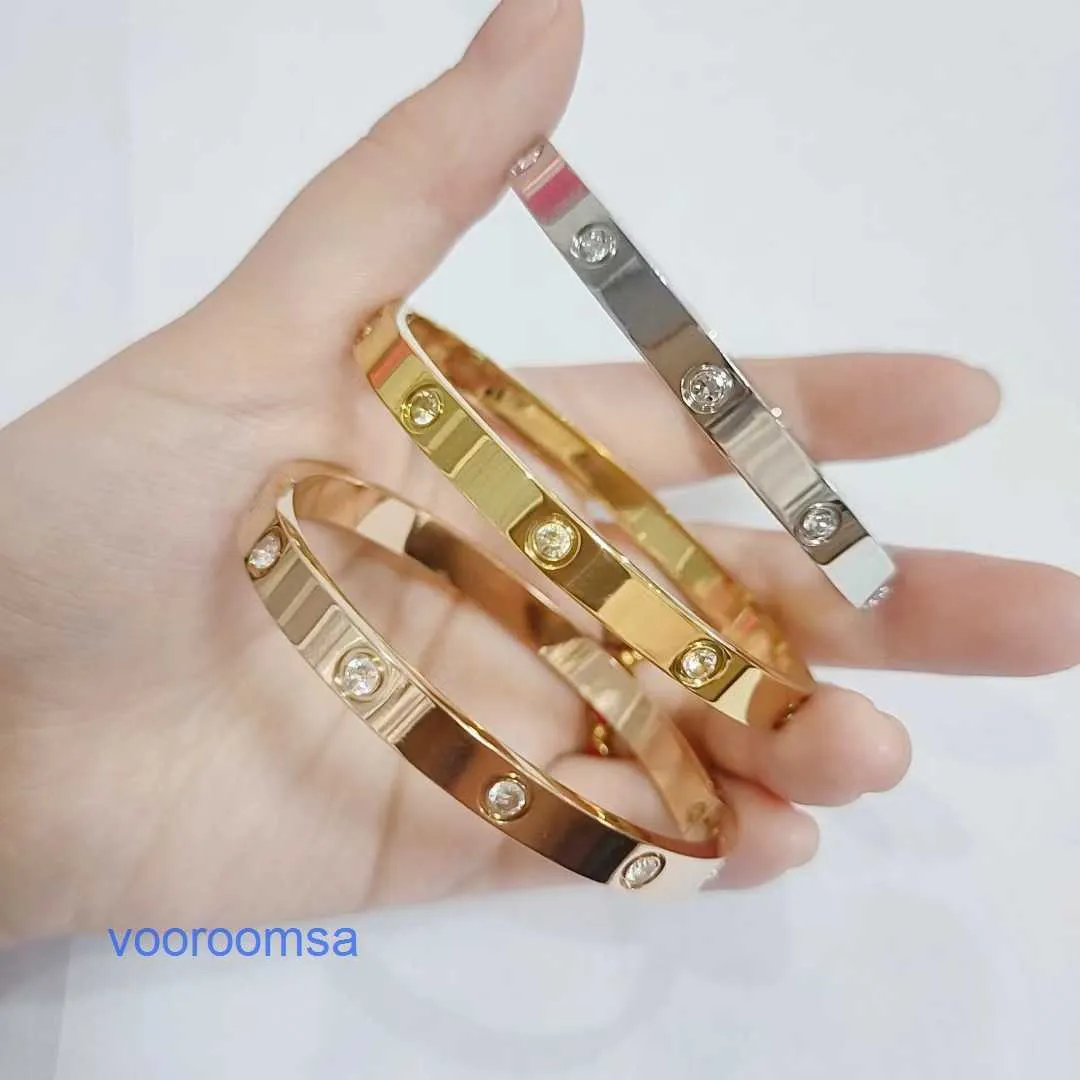 Autobanden Armband Damesmode Koreaanse hot selling liefde mode zirkoon roestvrij staal eenvoudige gesp goud zilver enkele prachtige met originele doos