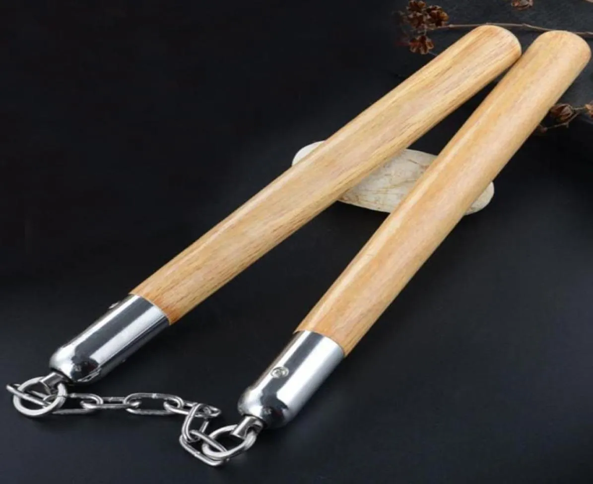 Recién llegado Bruce Lee Nunchaku Fitness de madera artes marciales espectáculo en escenario suministros de ejercicio y al aire libre para mantener la salud 4108658