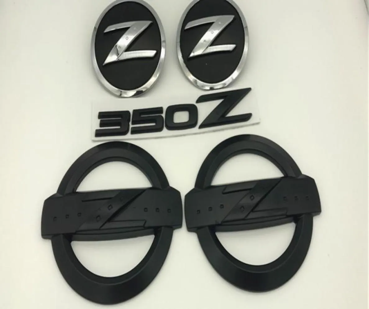 5Pcs Black 350Z Badge Kits Car Body Side Rear Emblem Stickers for 350Z Fairlady Z332772551