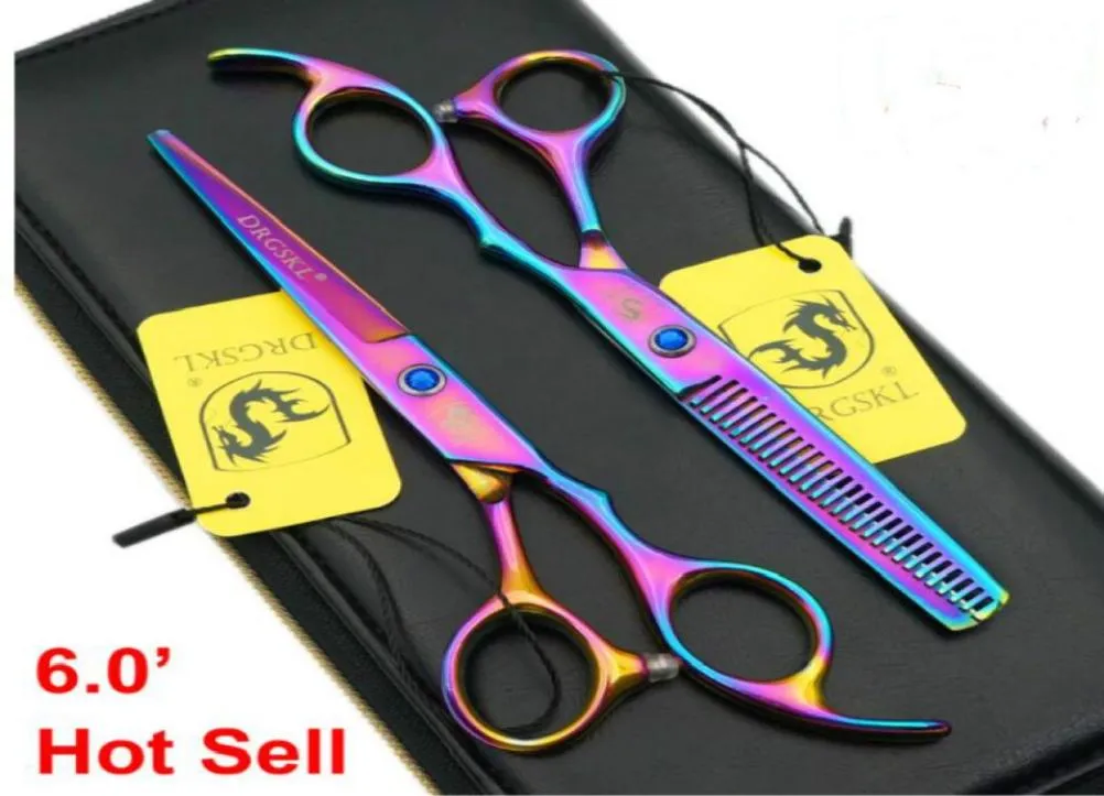 Ciseaux de coupe de cheveux japonais, vis gemme de haute qualité, 60 pouces, pour coiffeur professionnel, ciseaux de coiffure, shears4037466