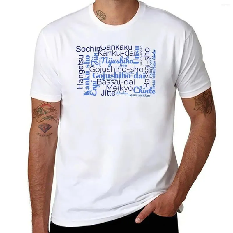 Polo da uomo Karate Kata Word Cloud T-shirt T-shirt corta divertente Camicie da ragazzo Abbigliamento