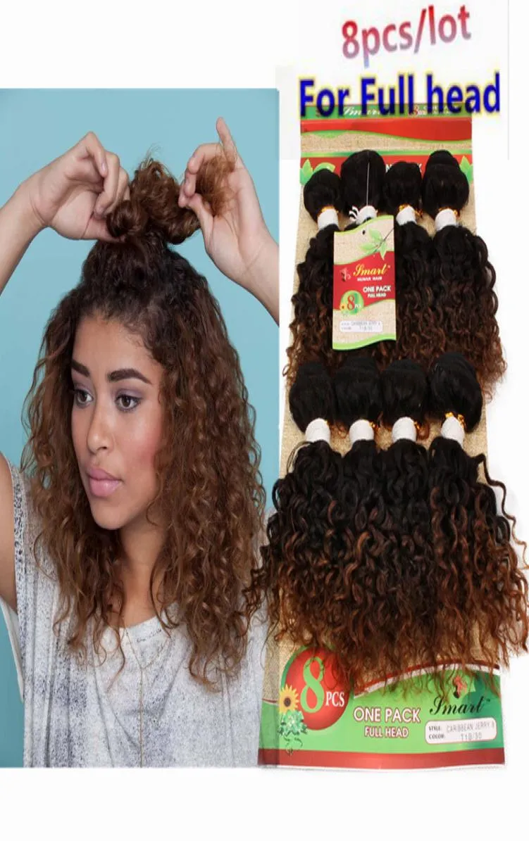 Human Hair Extensions 12 cala głębokie fali Brazylijskie przedłużenia włosów 250G Kinky Curly 8bundles Black Brazylian Burgundii Sploat Bu2531715