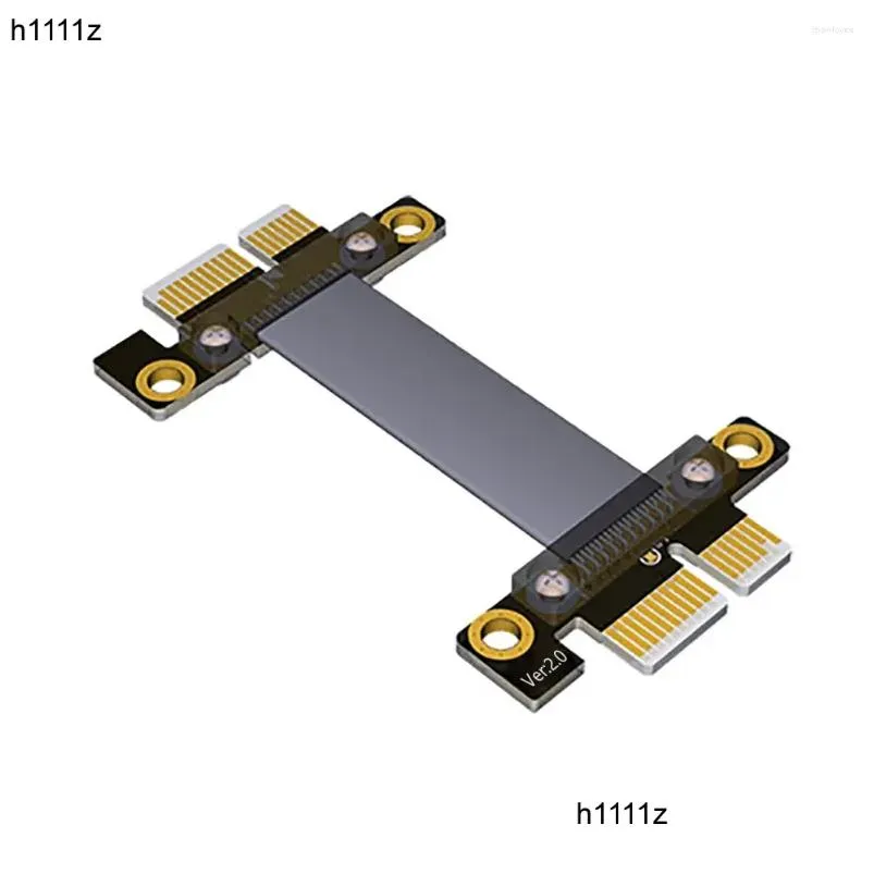 Cabos de computador conectores s h1111z pci express extensão pci-e 1x para placa riser gráficos vídeo pcie extensor fita flex drop entregar otzw3