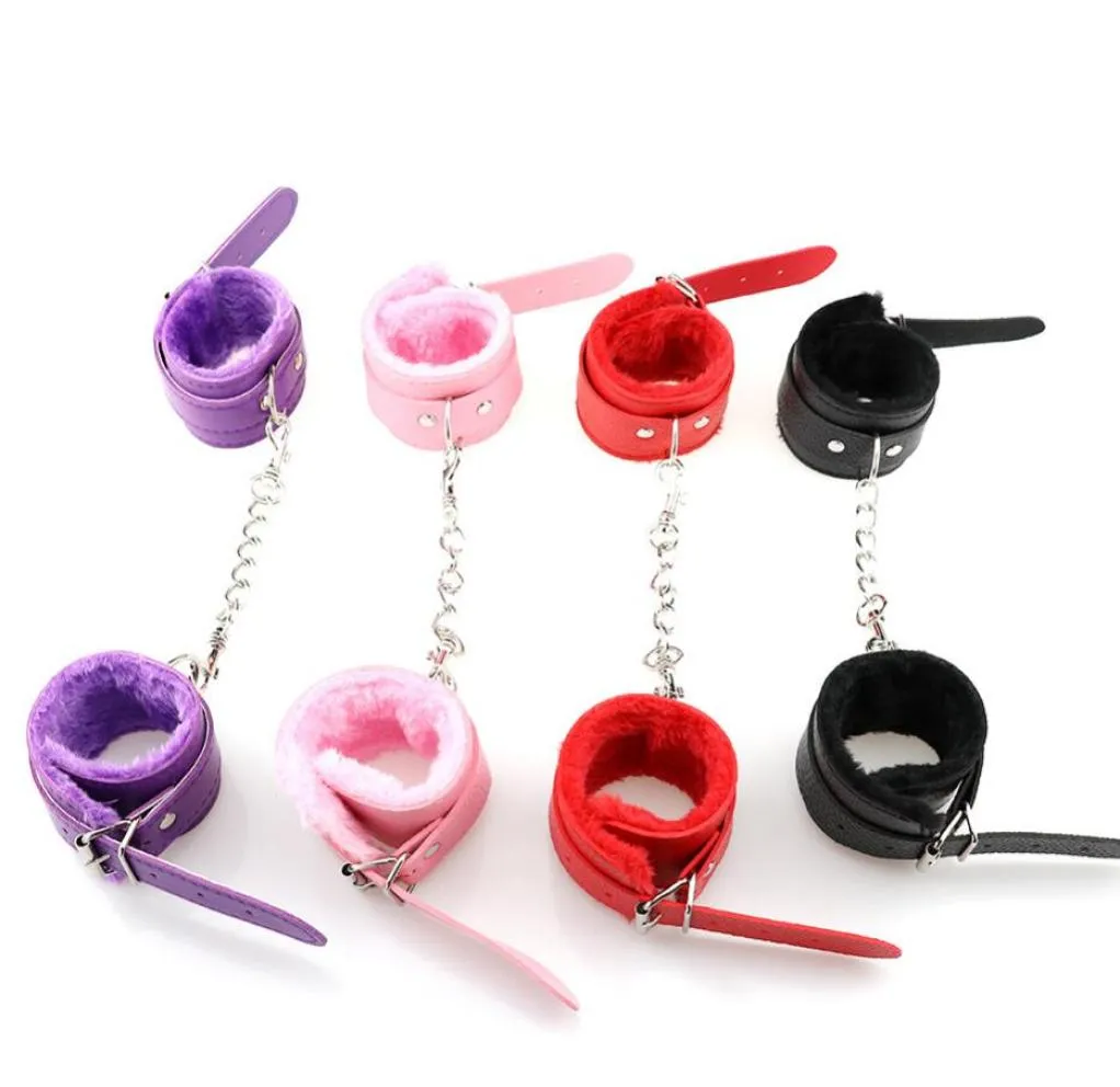 4 colori morbida pelle PU manette restrizioni schiavo bdsm prodotti bondage gioco per adulti giocattoli per coppie POP6186374