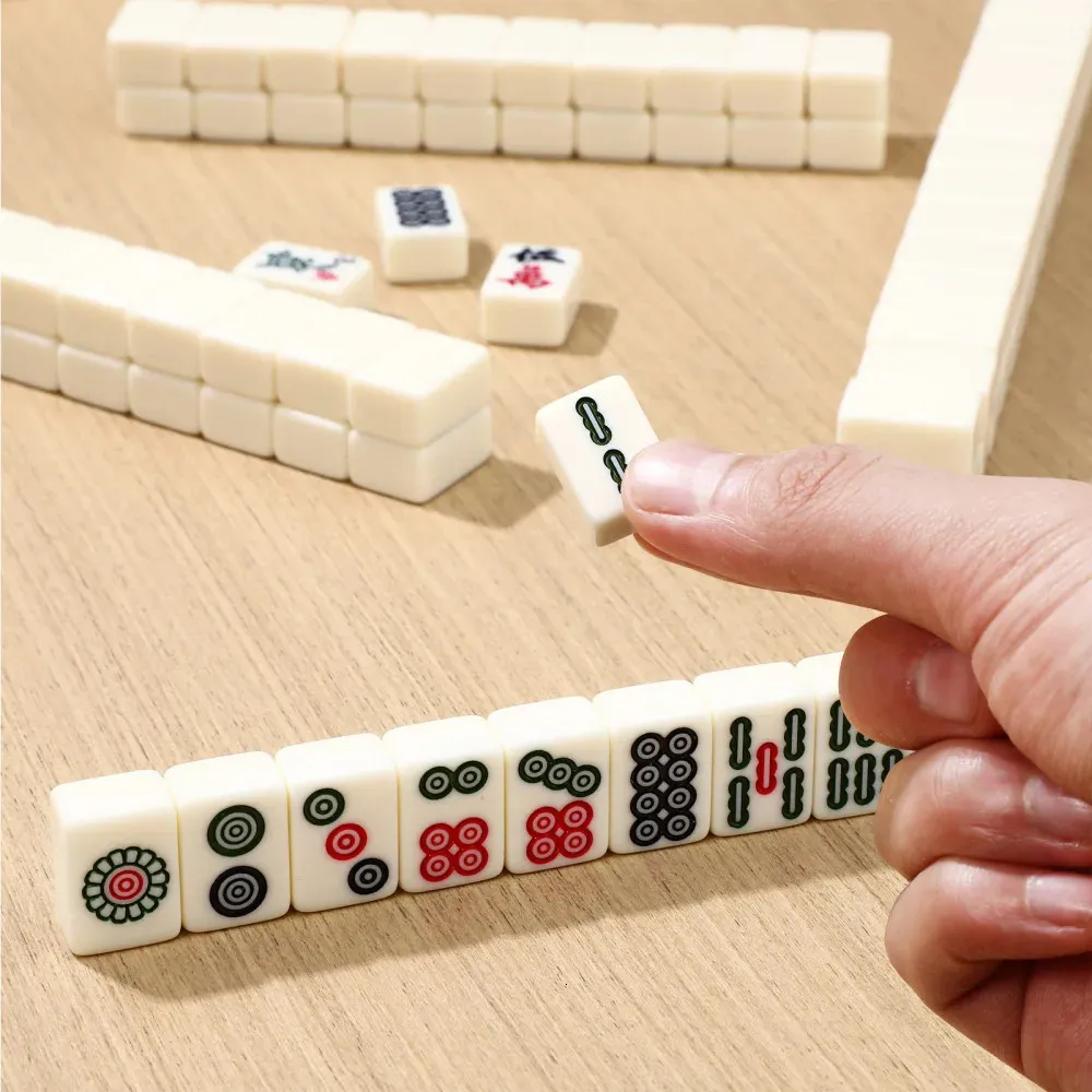 Mini Mahjong Set - Jeu Majhong - Costume De Mahjong Traditionnel Chinois Riichi Mahjong - Ensemble De 144 Pions Majong Chinoi[q476] - Jeux - Jouets