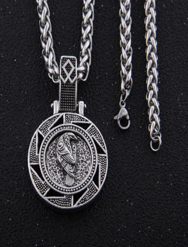 Hänge halsband odin björn varg raven talisman amulet viking halsband wicca fågel smycken knut runor nackelösa wiccan hedniska män wom2707465