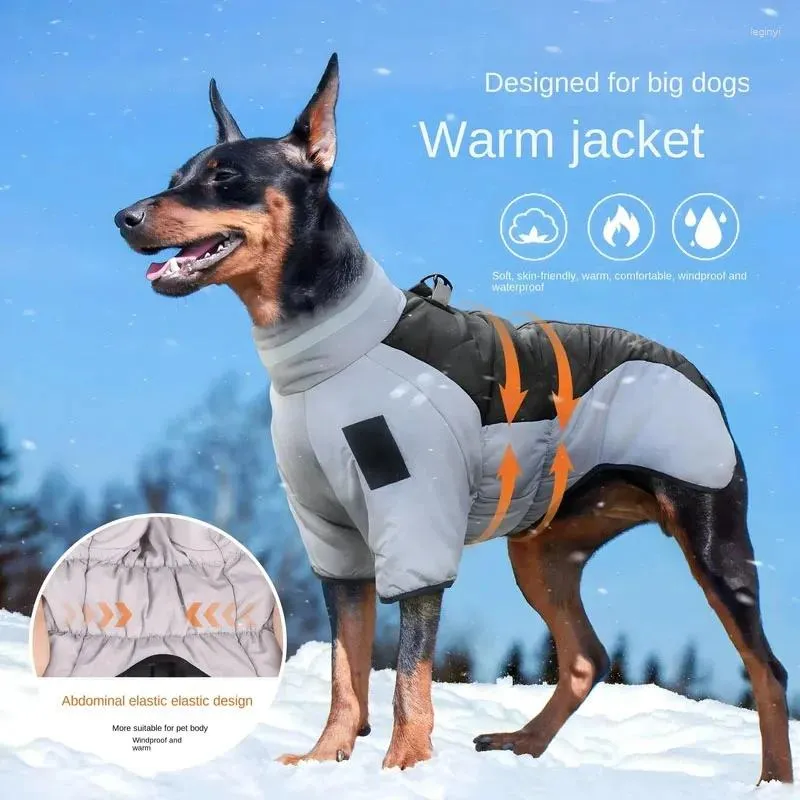 Vêtements de chien hiver doudoune chaude animal de compagnie de grande taille vêtements de plein air réfléchissants lévrier italien