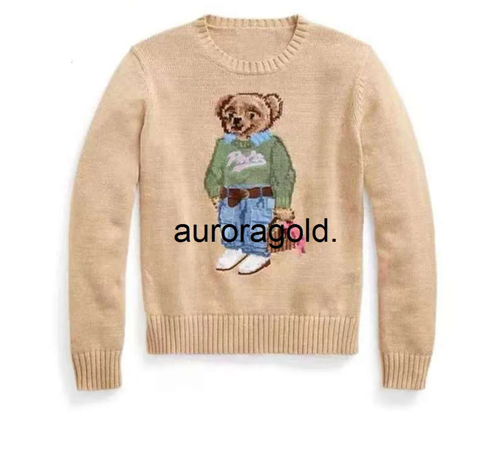 Tröjor kvinnor tröja vinter mjuka grundläggande kvinnor pullover bomull rl björn drar mode stickad jumper topp sueters de mujer designer tröja kvinnor