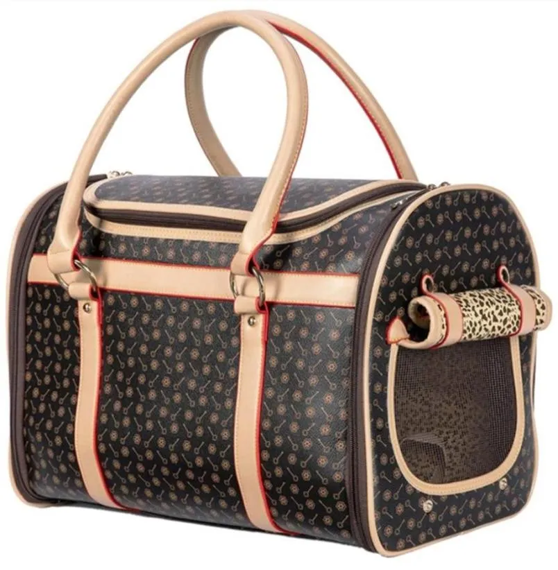 Sac de transport en cuir Pu respirant pour petit chat et chien, sac à main pour animaux de compagnie, sac fourre-tout de transport de voyage en plein air, fournitures portables pour chiens de compagnie 3858042