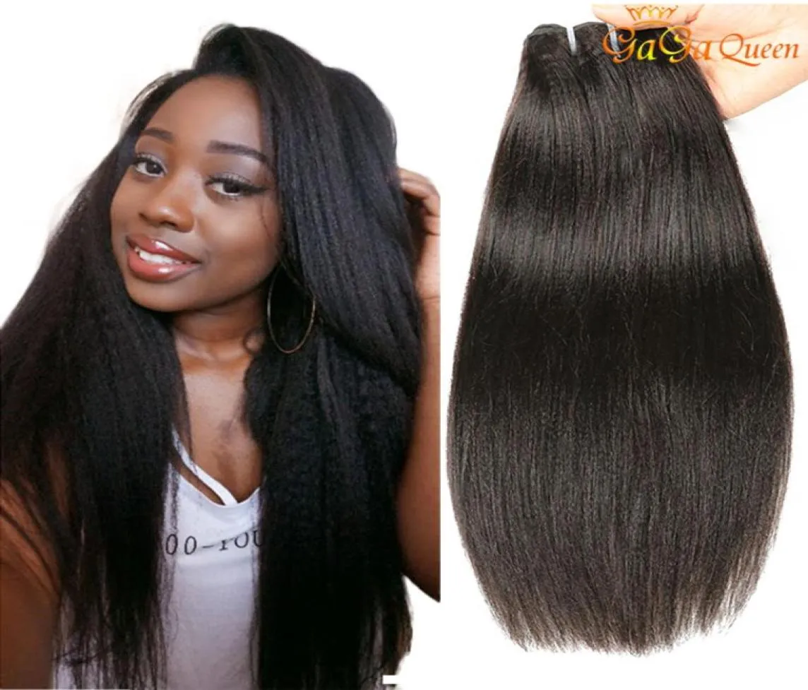 Brasileiro kinky cabelo reto pacotes 9a não processado virgem brasileiro yaki em linha reta tecer cabelo humano pacotes grosso yaki hair9488972