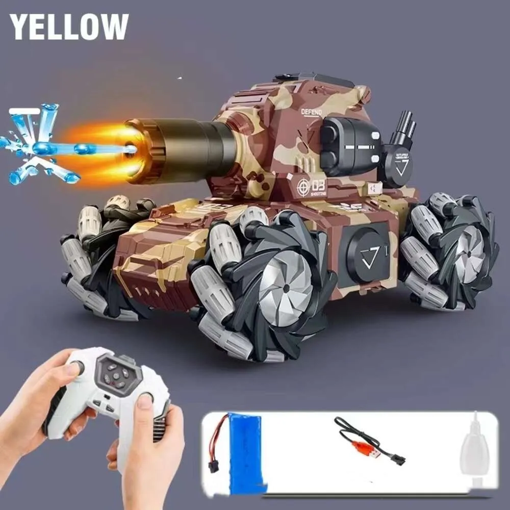 Designer Tank telecomando Tiger ricarica motore da arrampicata a rotazione di 360 gradi getto di spray Moda all'ingrosso per bambini i giocattoli regalo