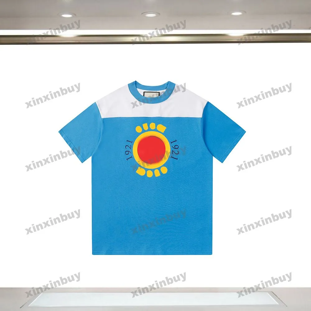 xinxinbuy 2024 Men designer tee t shirt 1921 brev tryckälskare besättning hals kort ärm bomull kvinnor svart s-2xl