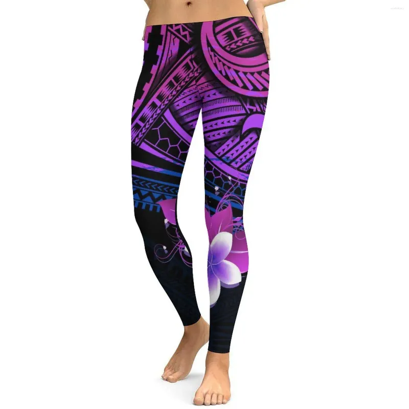 Pantaloni attivi Four Seasons Universal Yoga Tessuto ad asciugatura rapida sportivo personalizzato polinesiano da donna