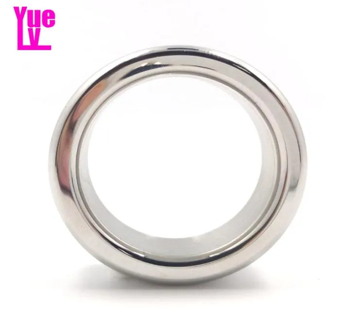 YUELV 5mm Spessore Pesante Anello in Acciaio Inossidabile Cock Rings Maschile Ritardo Anello di Eiaculazione Interno D262830mm Anello del Pene in Metallo Giocattoli Adulti Del Sesso2422169