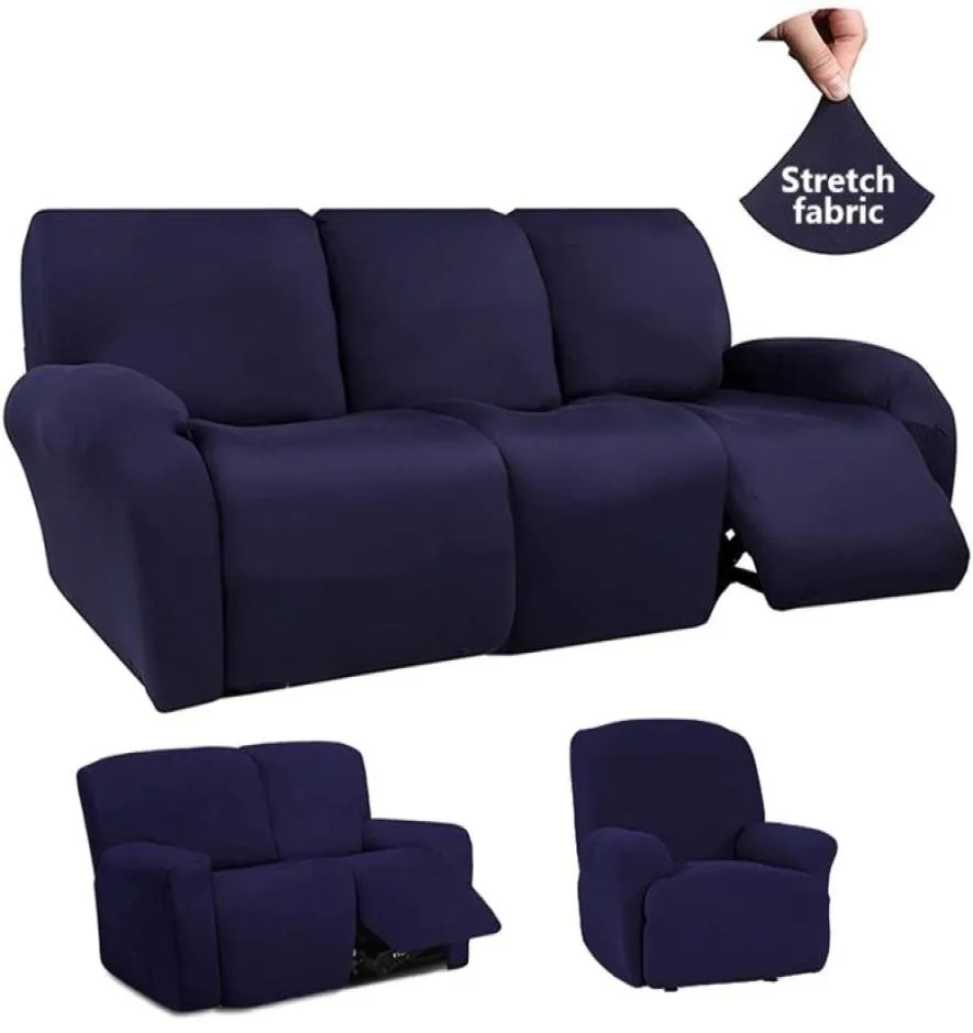 123 SEATER RECLINER Sofa Cover Elastic Relaks Fotel Stretch REKLINIING Krzesło Lazy Boy Furniture Protector 2202223337186