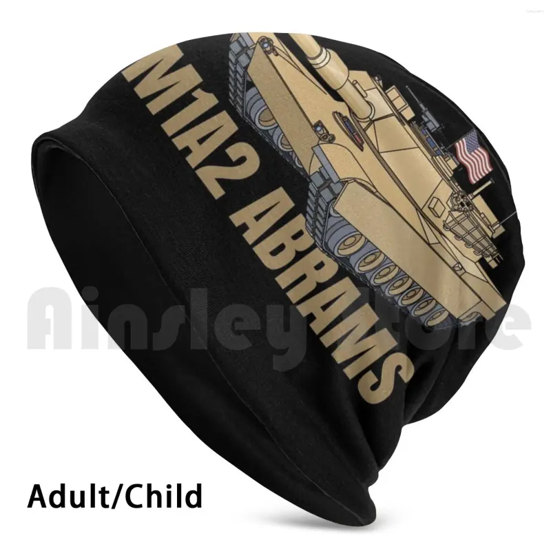 Berets M1a2 Abrams Exército dos EUA Tanque de Batalha Principal Bandeira Americana Presente Gorros Chapéu de Malha Hip Hop M1