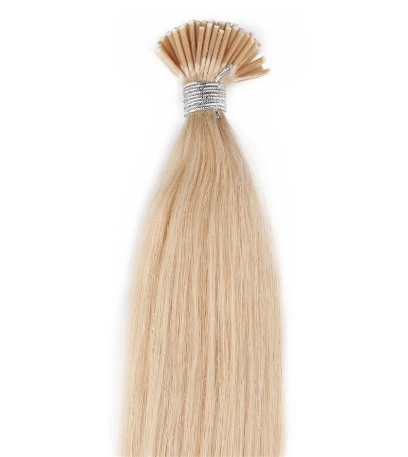 613 Blond I Stick Itip Human Hair Extensions Straight Brasilian Human Hair Prebondered Hair Extensions 50 gram i stock9686513