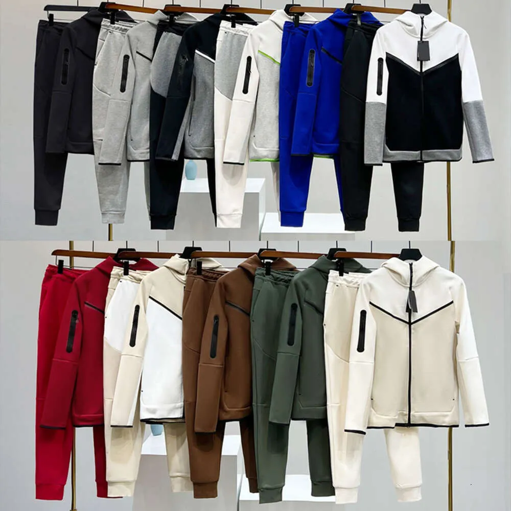 Fleece Mens Tracksuit Zipper Jackets and Sport Pants Set Designer Tech Woman Brodered Letter Tracksuits Jogger Cheap Loe