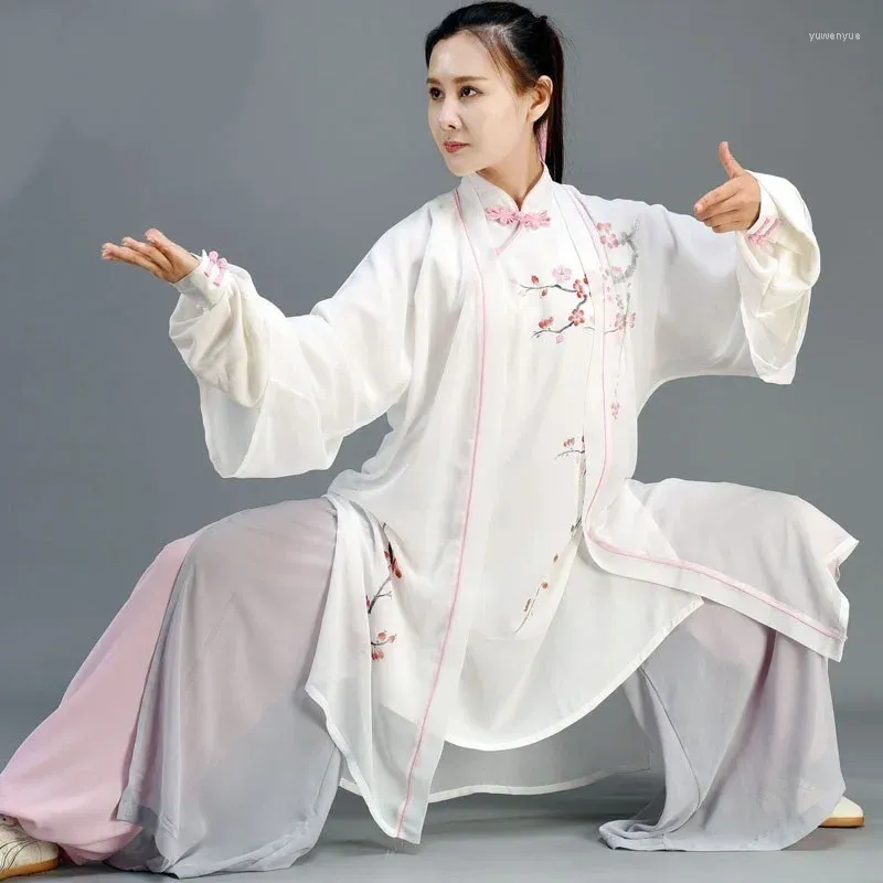 Roupas étnicas Tai Chi Wushu Uniformes de Alta Qualidade Artes Marciais Wing Chun Terno Pintura Casual Trajes Tradicionais Chineses 12486