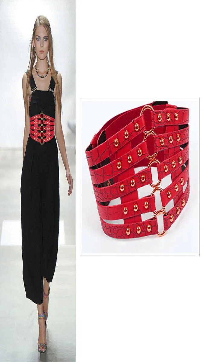 Cinto espartilho plus size cinturon mujer mulheres designer cintos largos cummerbunds moda cintura shaper punk rebite elástico ceinture 2011205106127