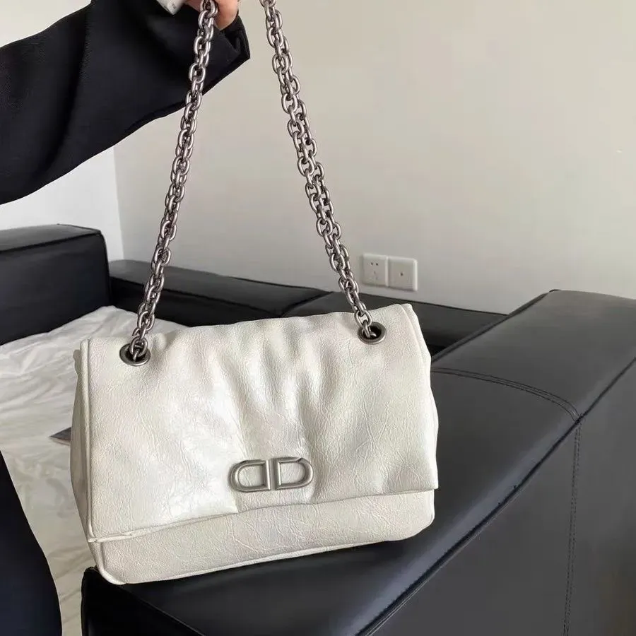 女性用メタルアクセサリーハンドバッグ財布メンズスタイルチェーンクロスボディトートバッグレディホットギフト旅行クラッチファッションショルダーバッグ