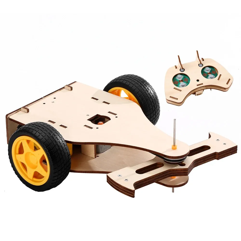 Haste brinquedos para crianças educacional ciência experimento tecnologia brinquedo diy motor elétrico modelo 3d quebra-cabeça de madeira pintado crianças 240102