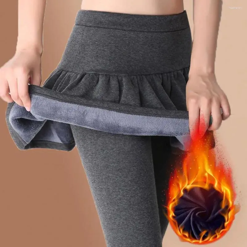 Pantaloncini attivi Pantaloni da donna Leggings termici alla coscia Pantaloni gonna a pieghe slim Abbigliamento invernale