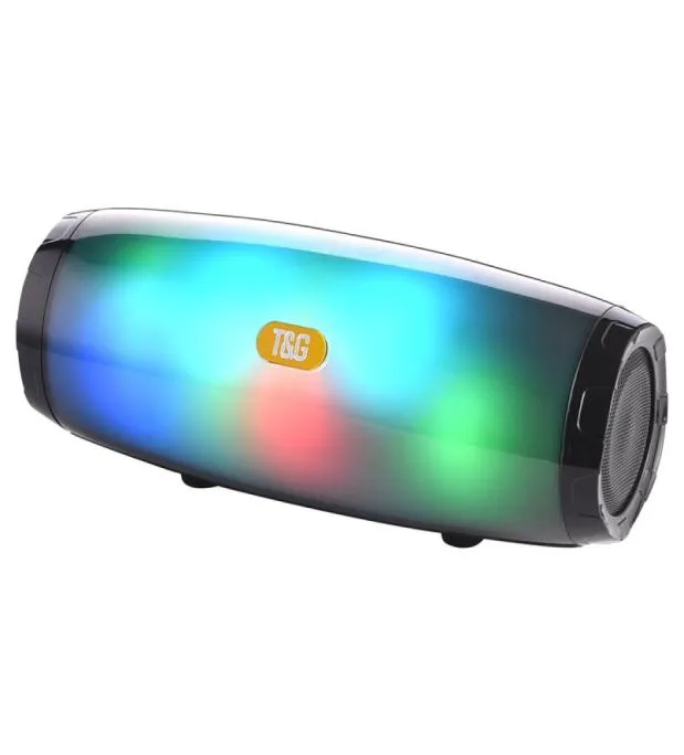 TG165 Obsługa karty TF USB Radio LED Light Flash Portable Bezprzewodowe głośnik Bluetooth Stereo Music Player BT50 Kolumna subwoofer1185716