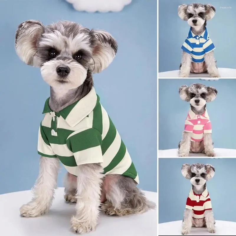 Hondenkledingvest Zacht ademend huisdier voor Bichon Poedel Chihuahua Zomerkleding met klassiek gestreept T-shirt Kleine honden