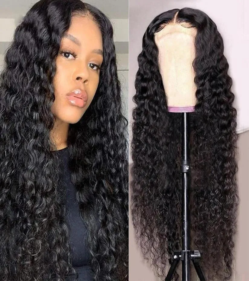 Pelucas de encaje de onda profunda glamorosas con cabello de bebé Peluca delantera de encaje sin cola de cabello humano brasileño malasio peruano para mujeres negras 3230805