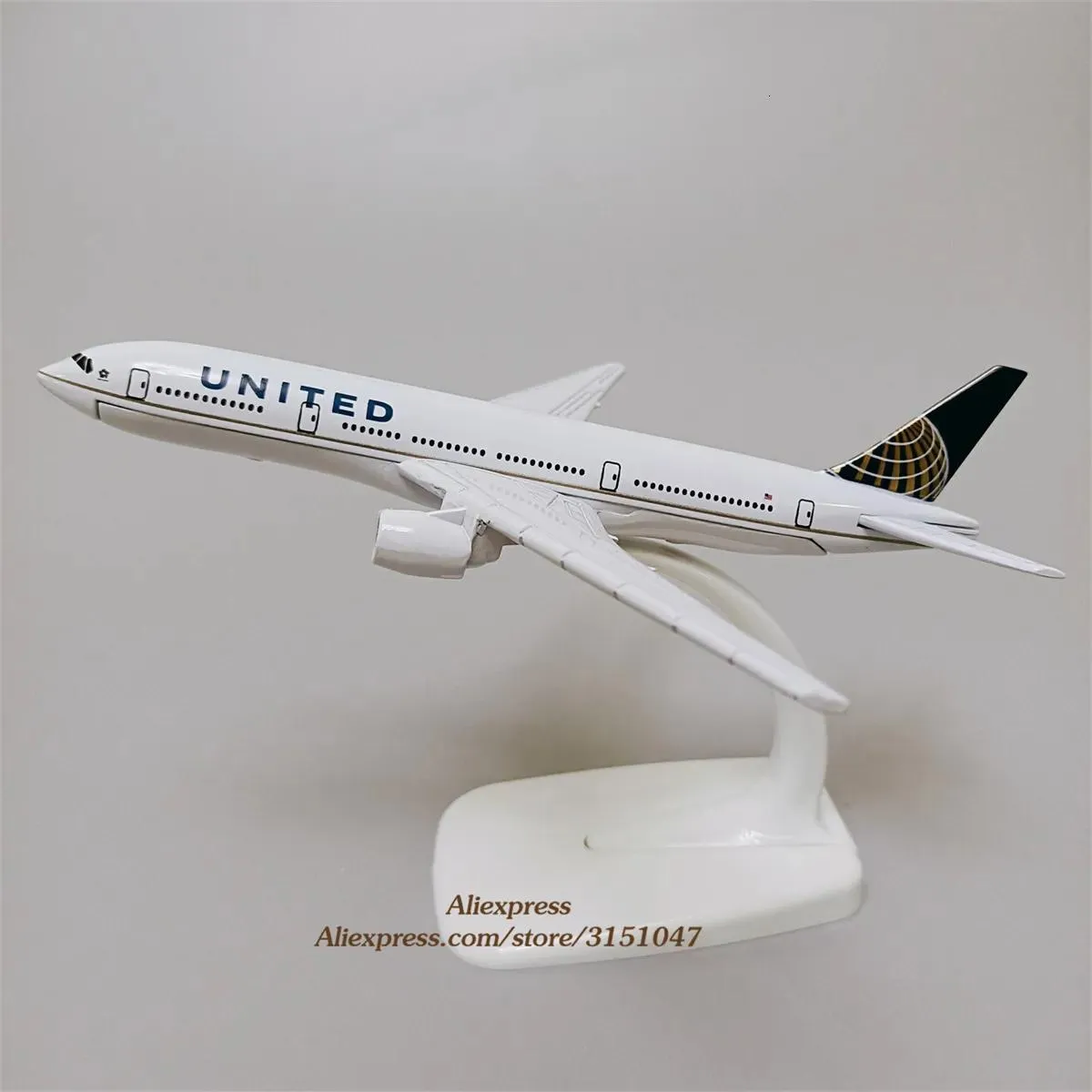 Modle Uçak Modle Alaşım Metal Air American United B777 Havayolları Uçak Modeli United Boeing 777 Düzlem Modeli Diecast Ölçekli Uçak G