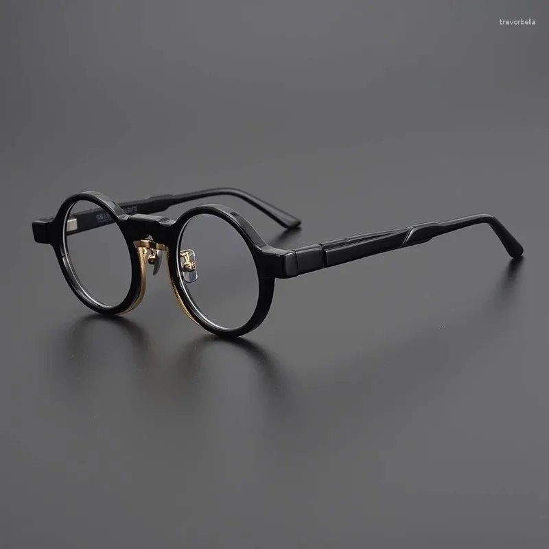 Solglasögon runt retro Personlig anti Blue Light Glasses Women Män 2024 Högkvalitativ ram Dator