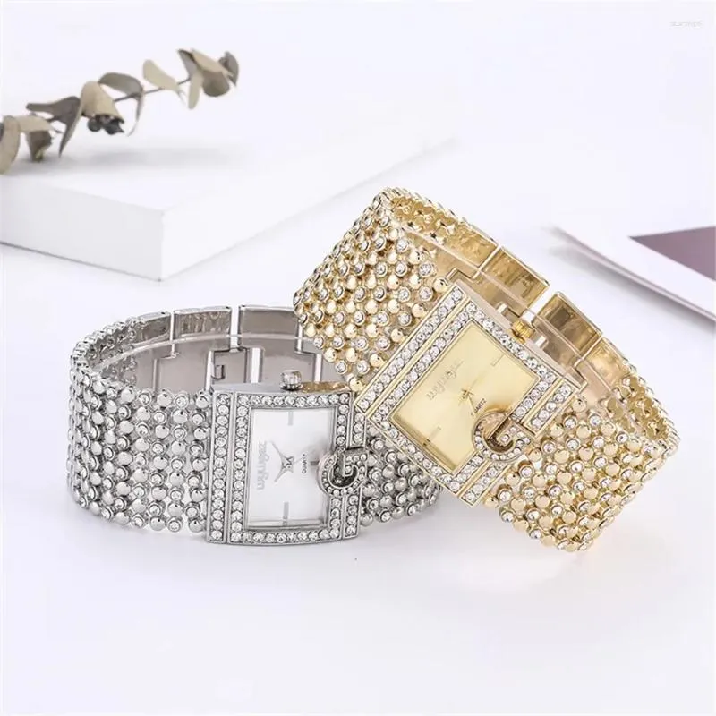 Polshorloges eenvoudige vierkante goud horloges dames mode casual legering armband dames g diamantschaal wijzerplaat vrouwelijke kwarts klok