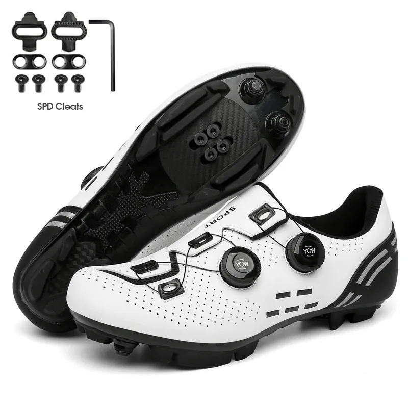 Mężczyźni MTB Cycling Sneaker z korki profesjonalne sportowe buty rowerowe kobiety wyścigi górskie Flat SPD Rowerowe obuwie 231229