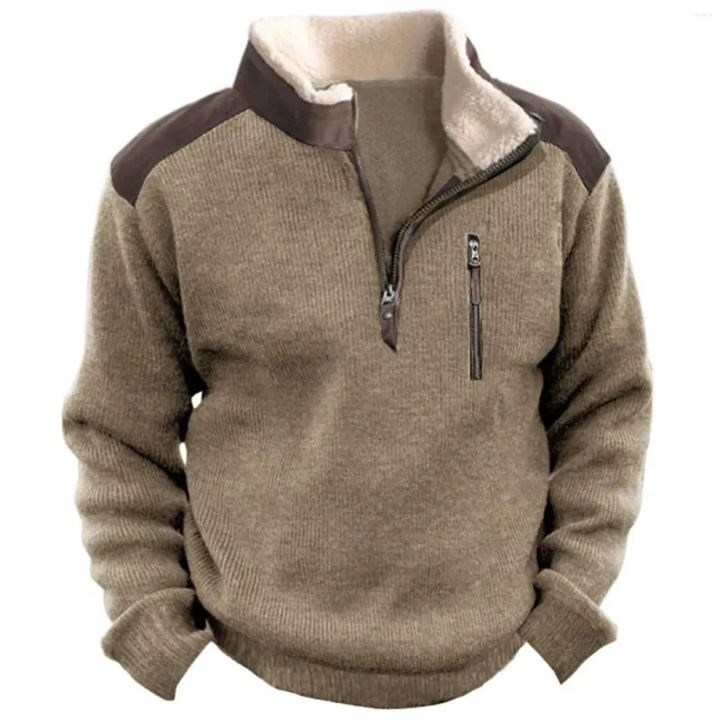 Herren Hoodies Frühling und Herbst Stehkragen Sweatshirt ist Outdoor Casual Pullover Tops Oversize Kleidung Winter