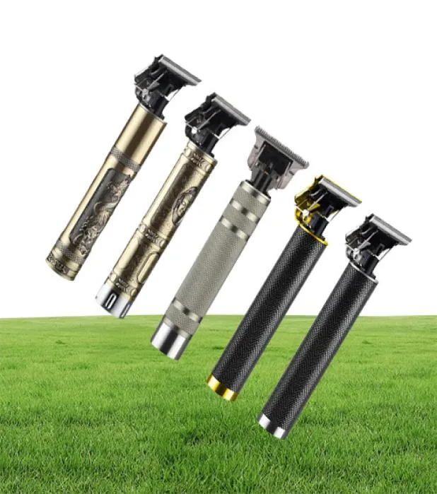 T9 T -Shaped Electrical Hair Clippers Duddha Head Dragon Oil Head Small Tube Men Trimmer Professional Barber Razors med laddare2772044517