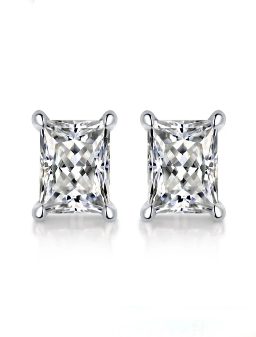 Real 05ct moissanite brincos para mulheres homens sólido 925 prata esterlina solitaire redondo diamante brincos jóias finas 4536357