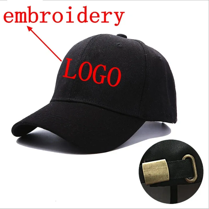 Custom Embroidery for Unisex Adjustable Baseball Cap Women Casual Solid Color Hip Hop Dad Caps Dad Adult Hat 231229