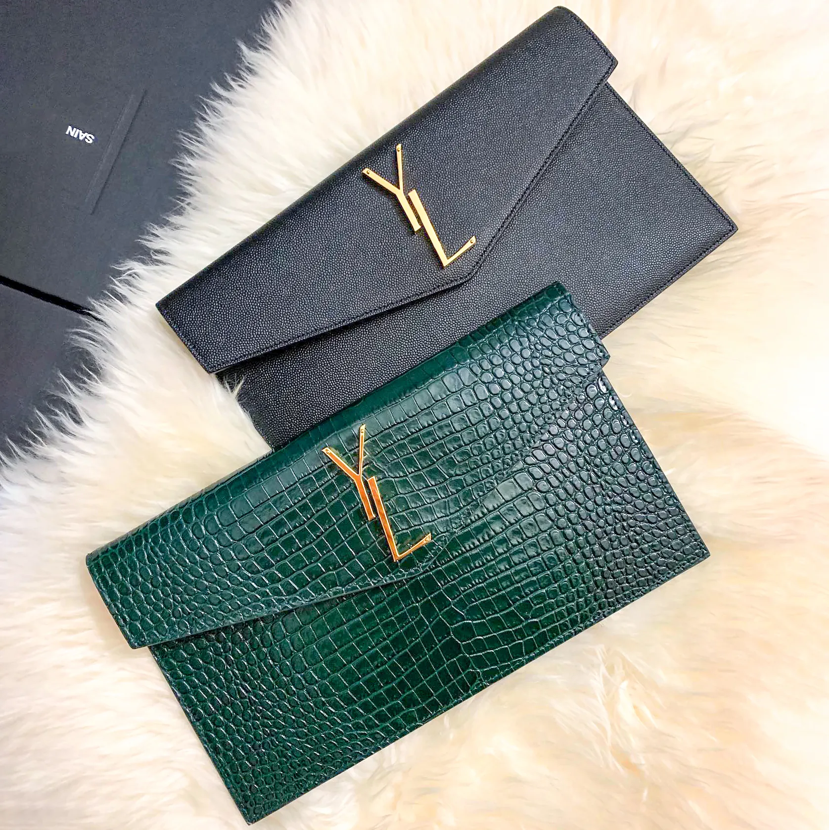 Dames UPTOWN flap envelop Portemonnees Clutch Bags kaviaar Portefeuilles heren Cross Body Schouder Designer tassen Luxe Krokodil patroon Lederen handtas dame Totes reistas